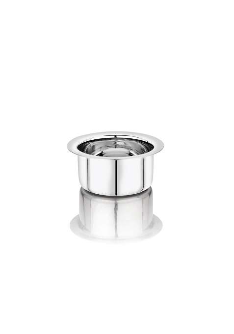 Vinod Brand Stainless Steel Flat Bottom Cooking Tope Cooking Pot | 500 ml | 16.9 fl oz | 14 cm | 5.5 Inch | Induction Compatible | Food Safe