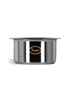 Kanshita's Rasoiware Stainless Steel Induction Bottom Friendly Patila Tope Pot | 1 L | 1.1 Qt