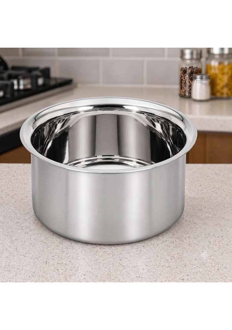 AAYU CRAFT KITCHENWARE FOR LIFE Stainless Steel Tope Cooking Pot Patila | 3.5 L | 3.7 Qt - Indya