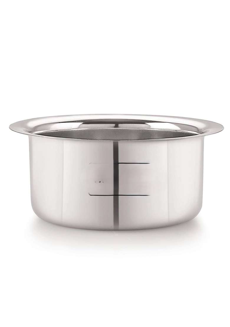 SHIFA CRAFT Stainless Steel Patila Cooking Pot Dekchi Bhagona for Boiling Milk | 2 L | 2.1 Qt - Indya