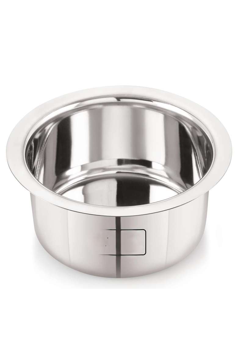 SHIFA CRAFT Stainless Steel Patila Cooking Pot Dekchi Bhagona for Boiling Milk | 2 L | 2.1 Qt - Indya
