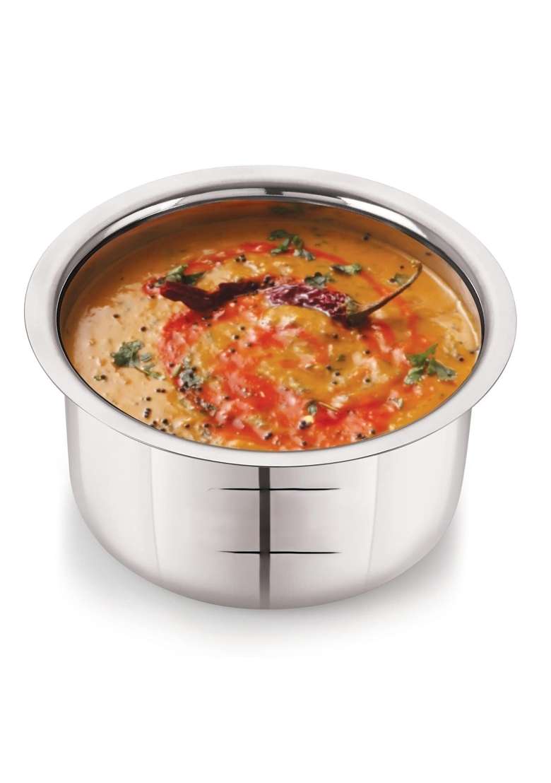 SHIFA CRAFT Stainless Steel Patila Cooking Pot Dekchi Bhagona for Boiling Milk | 2 L | 2.1 Qt - Indya