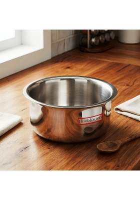 FLIXBLOOM Chef Triply Thick Guage Heavy Duty Stainless Steel Food Grade Deep Kitchen | 5 L | 5.3 Qt | Induction Compatible