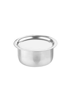 MILTON Pro cook TriPly Stainless Steel Tope Cooking Pot with SS Lid | 1.6 L | 1.7 Qt | 16 cm | 6.3 Inch | Induction Compatible | Dishwasher Safe