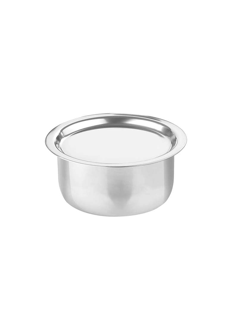 MILTON Pro cook TriPly Stainless Steel Tope Cooking Pot with SS Lid | 1.6 L | 1.7 Qt | 16 cm | 6.3 Inch | Induction Compatible | Dishwasher Safe - Indya