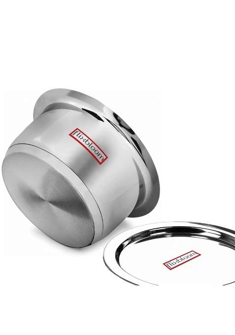 FLIXBLOOM Virtues Tope Cooking Pot Stainless Steel Thick Guage with Triply | 500 ml | 16.9 fl oz | Induction Compatible | With Lid