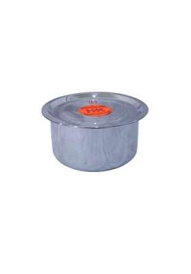 Super HK Round Bottom Patila Cooking Pot Bhagona Tapeli Stainless Steel with LID | 0.5 L | 0.5 Qt