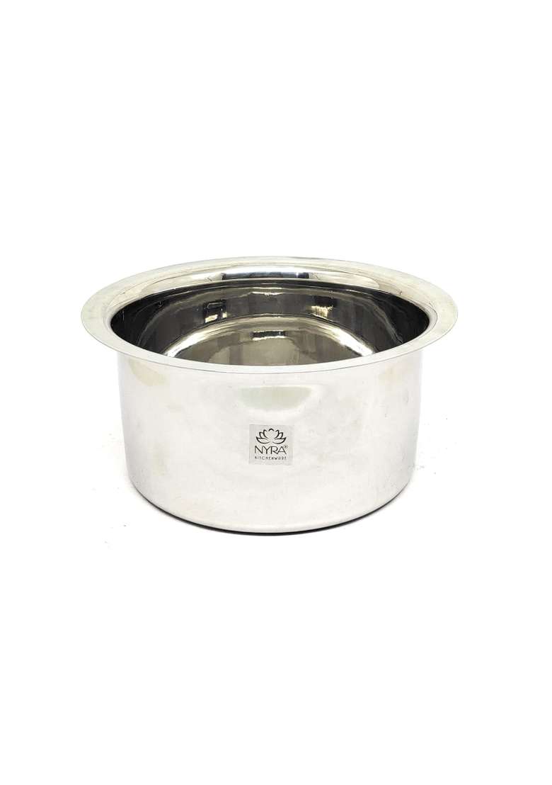 NYRA Stainless Steel Tope Induction Compatible Patila Heavy Gauge Flat Bottom | 1.6 L | 1.7 Qt - Indya