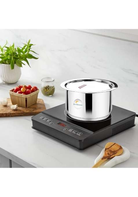 FLIXBLOOM Pro Stainless Steel with Lid Induction Base | 5 L | 5.3 Qt | Tri-Ply