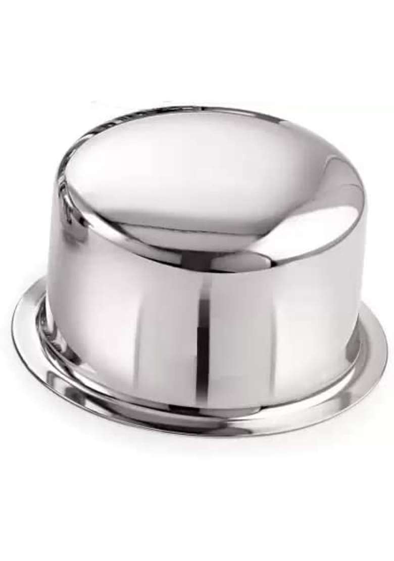 Sonanshi Stainless Steel Round Bottom Patila Cooking Pot Bhagona Tapeli with LID | 2.5 L | 2.6 Qt - Indya