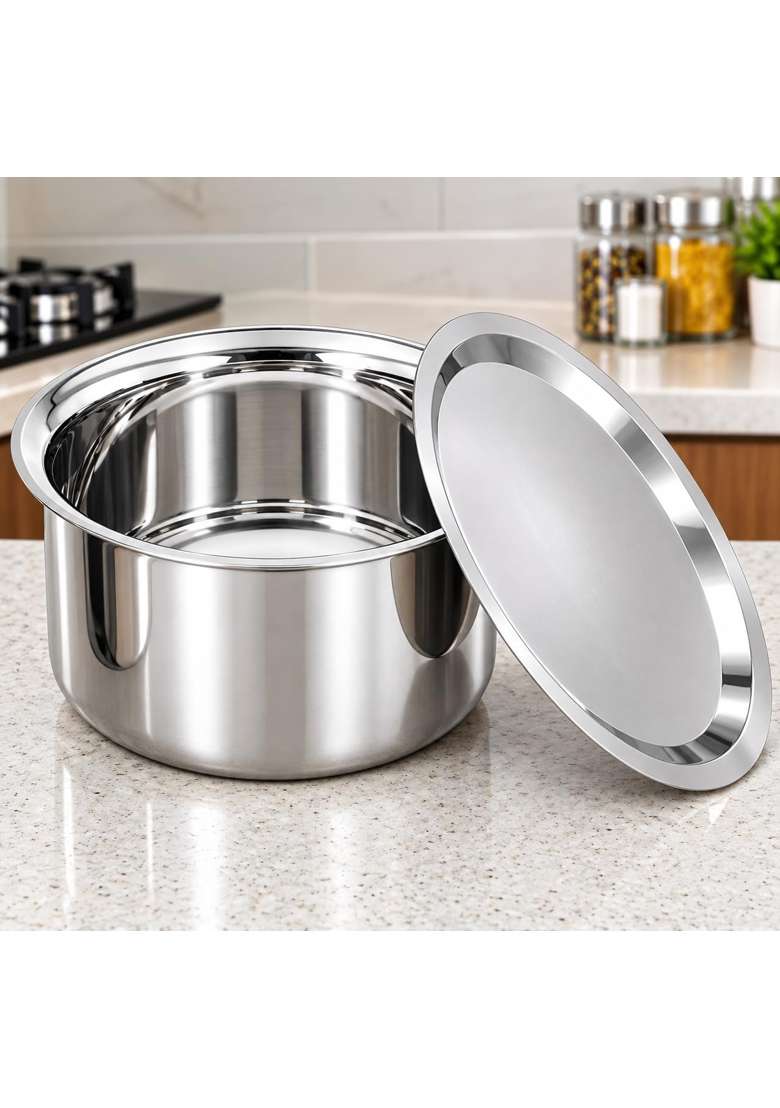 AAYU CRAFT KITCHENWARE FOR LIFE Stainless Steel Tope Cooking Pot Induction Bottom Milk | 4 L | 4.2 Qt - Indya