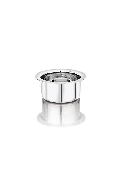 Vinod Stainless Steel Flat Bottom Cooking Tope Cooking Pot | 1800 ml | 60.9 fl oz | 20 cm | 7.9 Inch | Induction Compatible | Food Safe