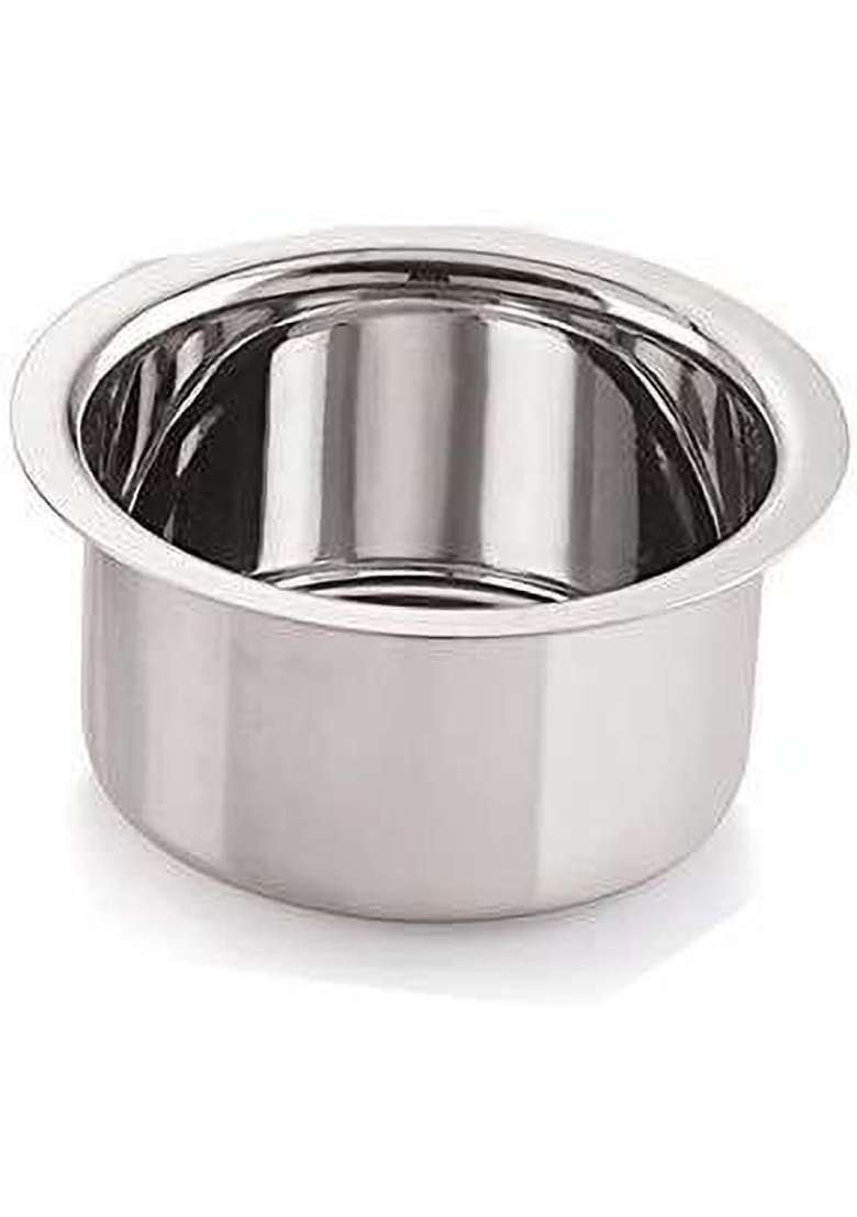 Sonanshi Stainless Steel Bhagona Patila with Lid Kitchen Cookware | 2 L | 2.1 Qt - Indya