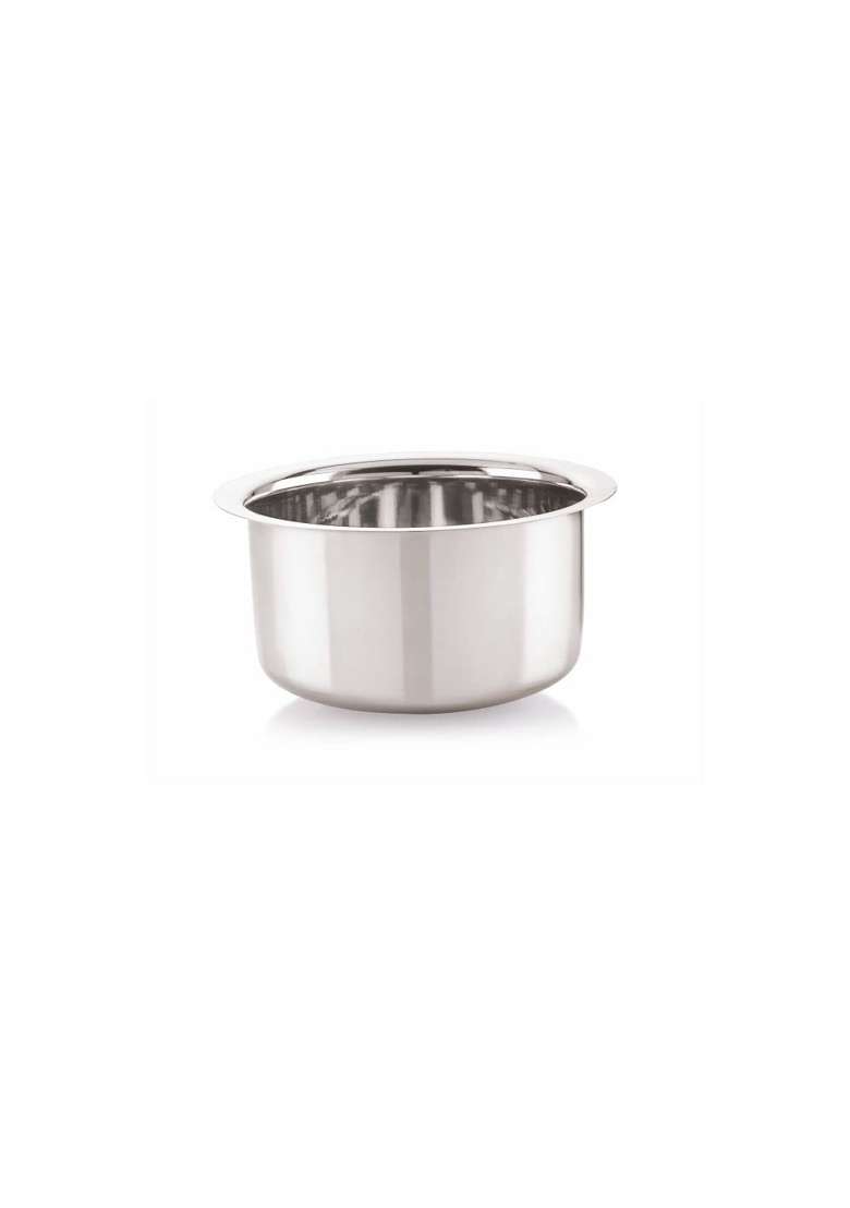 neelam Stainless Steel Round Bottom Tope Cooking Pot | 1500 ml | 50.7 fl oz - Indya