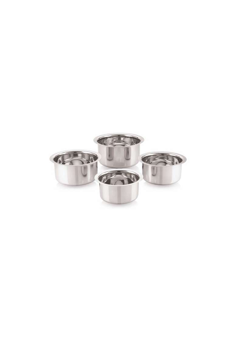 neelam Stainless Steel Round Bottom Tope Cooking Pot | 1500 ml | 50.7 fl oz - Indya