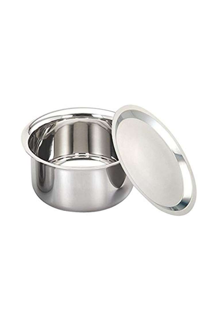 Bartan Star Stainless Steel Patila Cooking Pot with Lid | 3 L | 3.2 Qt | 3-Piece Set - Indya