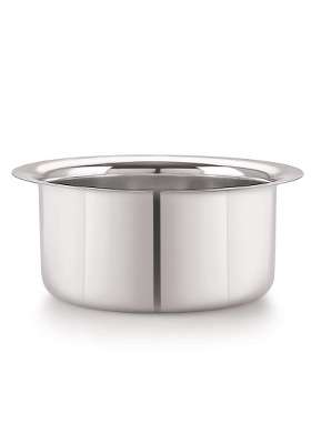 Super HK Patila Cooking Pot Bhagona Tapeli Stainless Steel | 2.5 L | 2.6 Qt