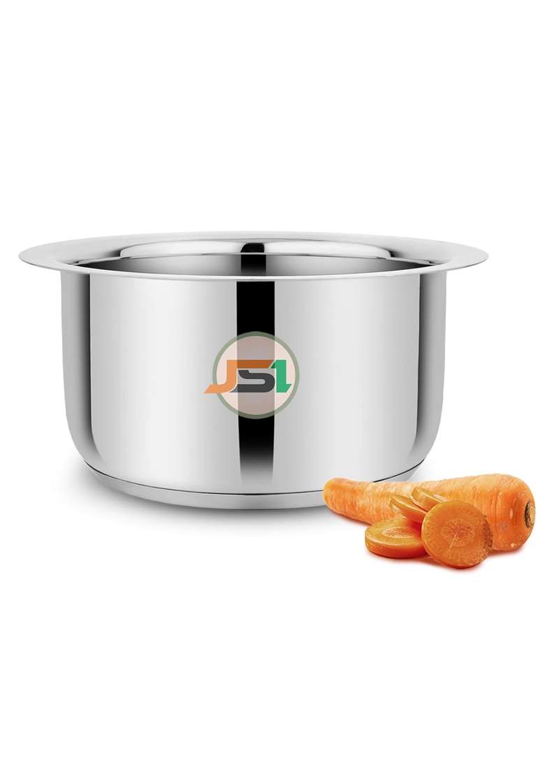 JSI 304 Grade Stainless Steel Tope Cooking Pot | 1.2 L | 1.3 Qt | Induction Compatible | Tri-Ply - Indya