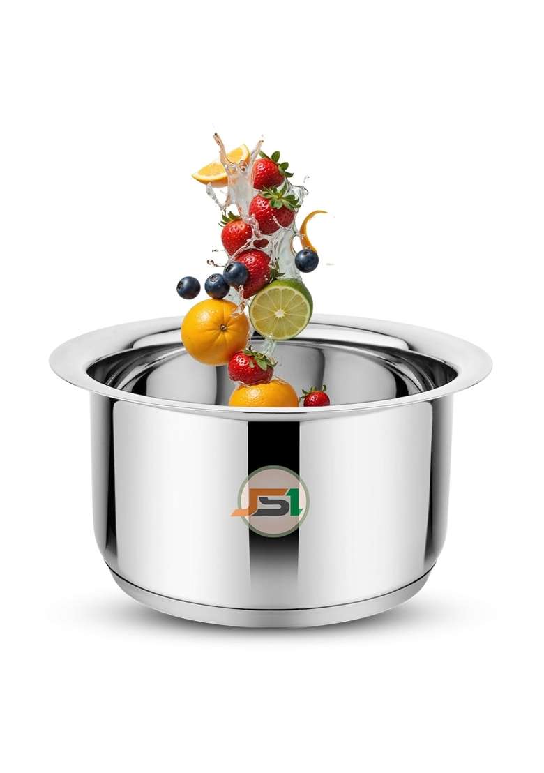 JSI 304 Grade Stainless Steel Tope Cooking Pot | 1.2 L | 1.3 Qt | Induction Compatible | Tri-Ply - Indya