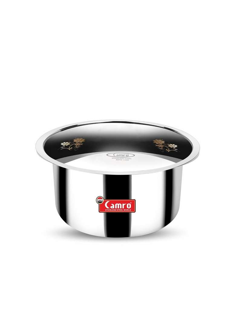 Camro Triply Artisan Tope Cooking Pot Patila Bhagona LId Included | 4 L | 4.2 Qt | Induction Compatible - Indya