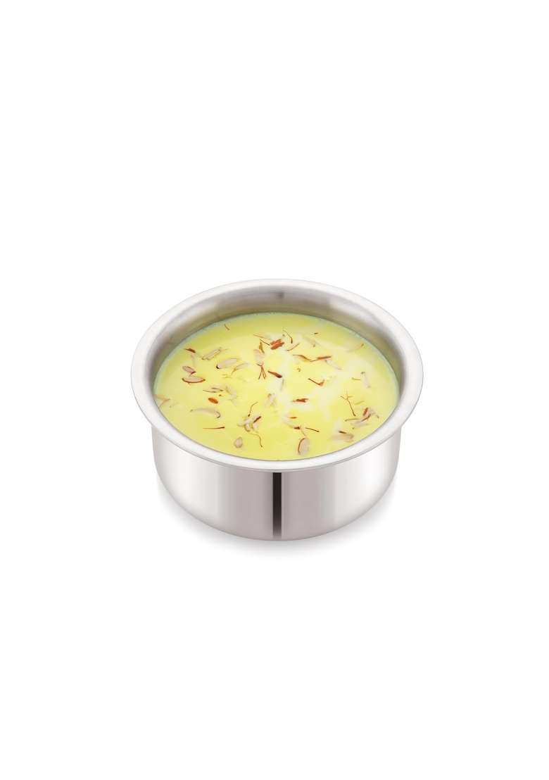 ANJALI Tattva Triply Tope Cooking Pot with Lid | 1.5 L | 1.6 Qt | Induction Compatible | Food Safe - Indya