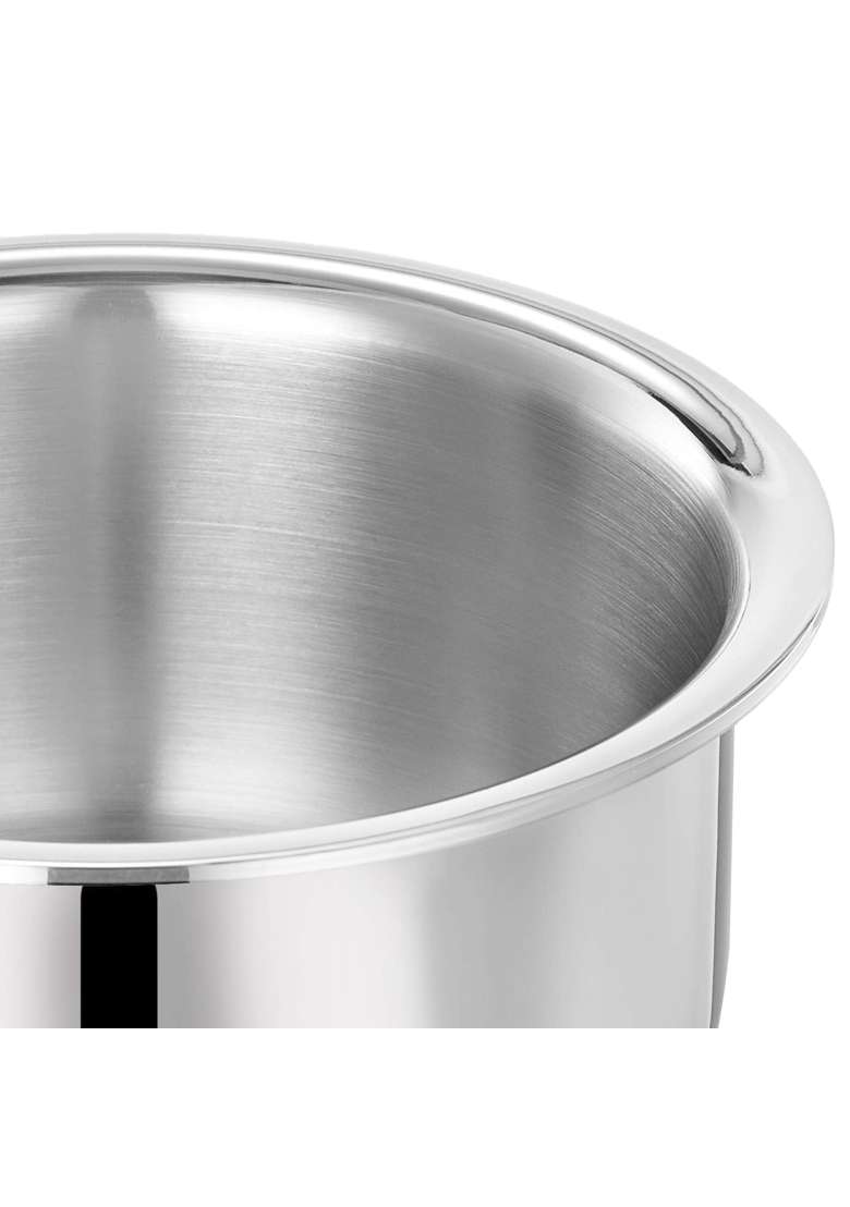 FLIXBLOOM Imperious Kitchen Cookware Triply Thick Guage | 3 L | 3.2 Qt | Induction Compatible | With Lid - Indya