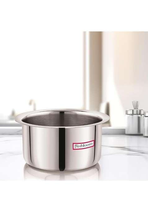FLIXBLOOM Imperious Kitchen Cookware Triply Thick Guage | 1.5 L | 1.6 Qt | Induction Compatible