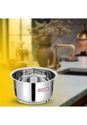 FLIXBLOOM Blazing Stainless Steel Triply Nexus Bottom Induction Base LPG Gas Friendly | 3 L | 3.2 Qt | With Lid