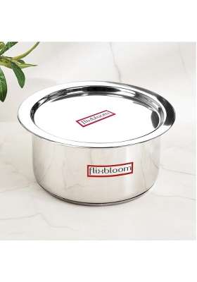 FLIXBLOOM Complete Kitchen Cookware Stainless Steel TRiPLY | 5 L | 5.3 Qt | Induction Compatible | With Lid