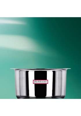 FLIXBLOOM Latest Stainless Steel Bhagona Induction Base Kitchen Cookware Utensil TriPLY | 1.5 L | 1.6 Qt