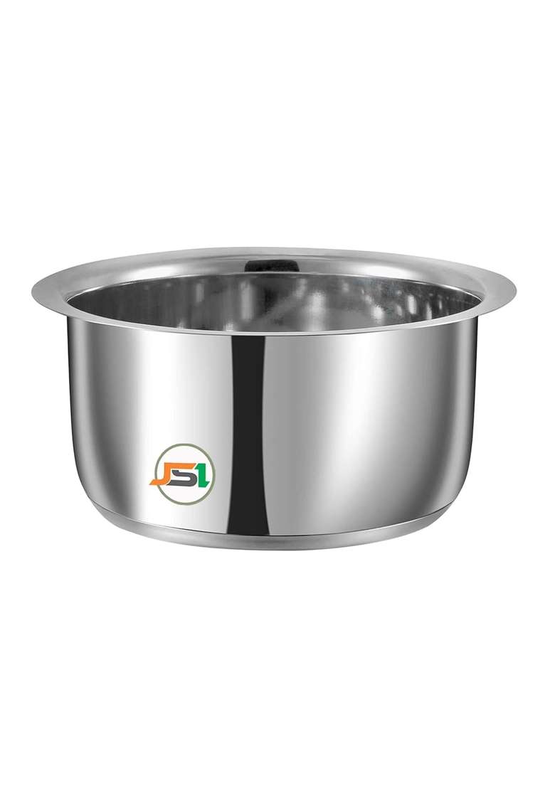 JSI High Grade Quality Stainless Steel Tope Cooking Pot I Triply Base I Flat Bottom I Patila | 1200 ml | 40.6 fl oz | Induction Compatible - Indya