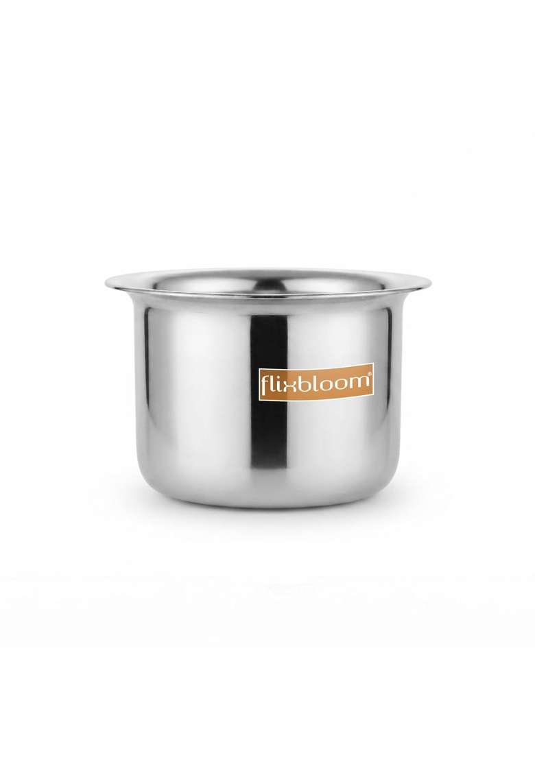 FLIXBLOOM Classy Kitchen Cookware Stainless Steel TriPly Thick Gauge Body Induction Base | 1.5 L | 1.6 Qt - Indya