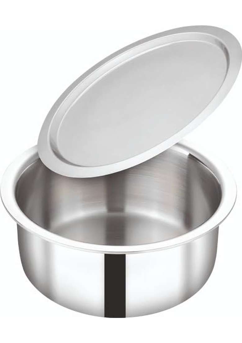 coconut Stainless Steel Tope with Lid | 3.5 L | 3.7 Qt | Induction Compatible - Indya