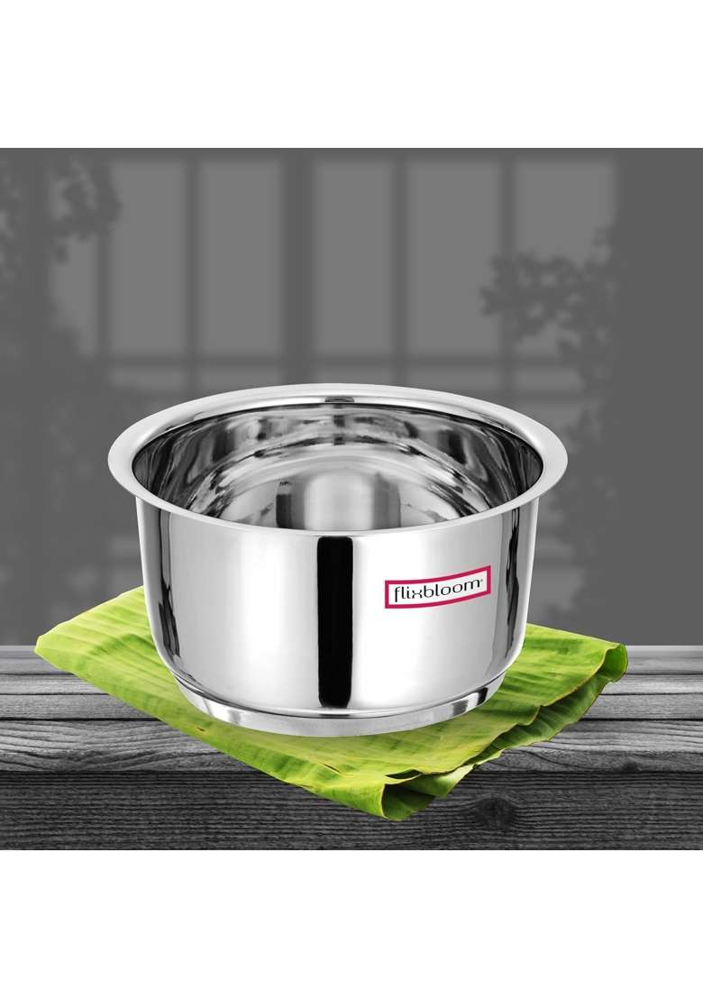 FLIXBLOOM Select Classic Kitchen Stainless Steel Induction Base | 5 L | 5.3 Qt | Tri-Ply - Indya