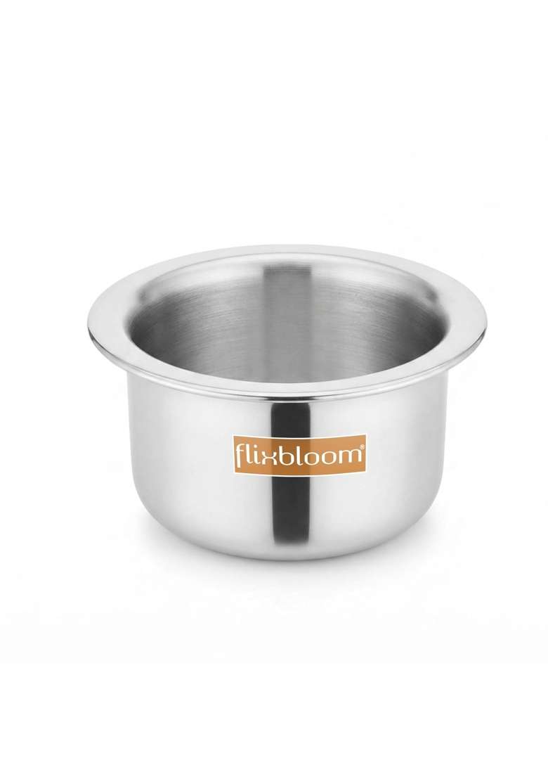 FLIXBLOOM Classy Kitchen Cookware Stainless Steel TriPly Thick Gauge Body Induction Base | 3 L | 3.2 Qt - Indya