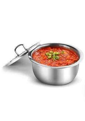 AGARO Regency Triply Tope Cooking Pot with Stainless Steel Lid | 4.5 L | 4.8 Qt | 24 cm | 9.4 Inch | Induction Compatible