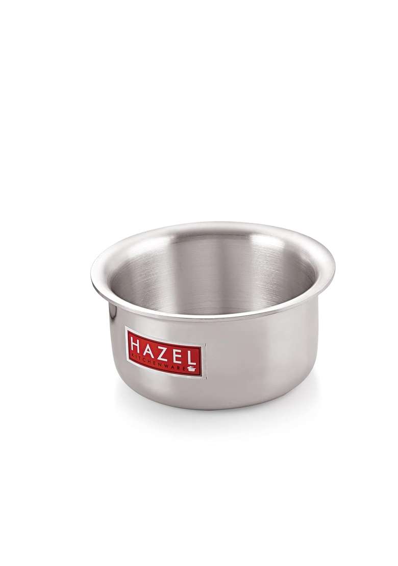 HAZEL Aluminium Tope Cooking Pot Patila Flat Bottom Boiling Vessels Bhagona Dekchi | 4 L | 4.2 Qt | 20.5 cm | 8.1 Inch - Indya