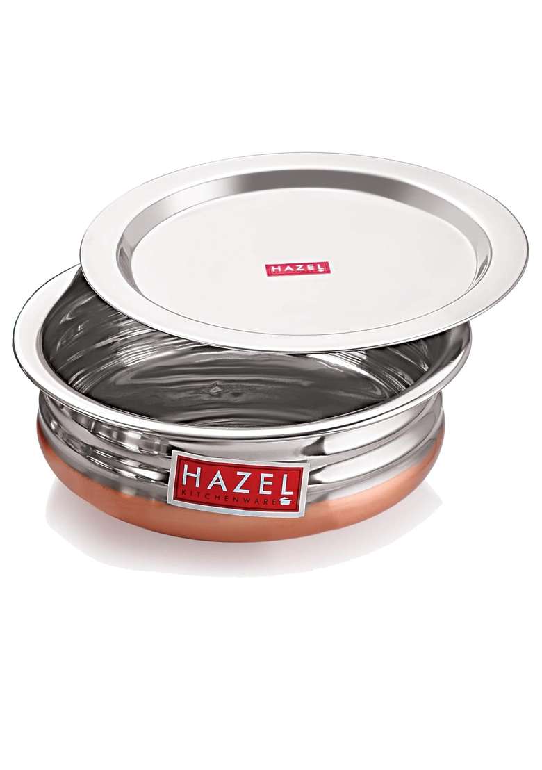 HAZEL Stainless Steel Kitchen Set with Lid | 1.6 L | 1.7 Qt | 3-Piece Set - Indya
