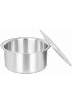 Shopsidex Aluminium Patila Cooking Pot Bhagona Tapeli with LID Aluminium Bhagona | 2 L | 2.1 Qt