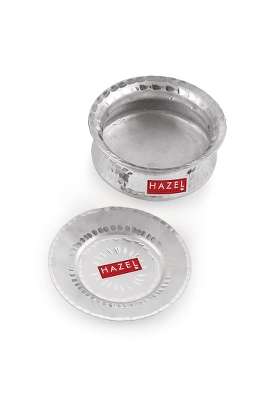 HAZEL Biryani Pot Aluminium Biryani Handi Set | 1 L | 1.1 Qt | Hammered Finish