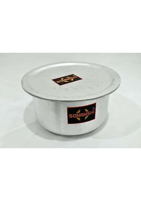 Sonanshi Aluminium Patila Cooking Pot Bhagona Tapeli with LID | 1 L | 1.1 Qt