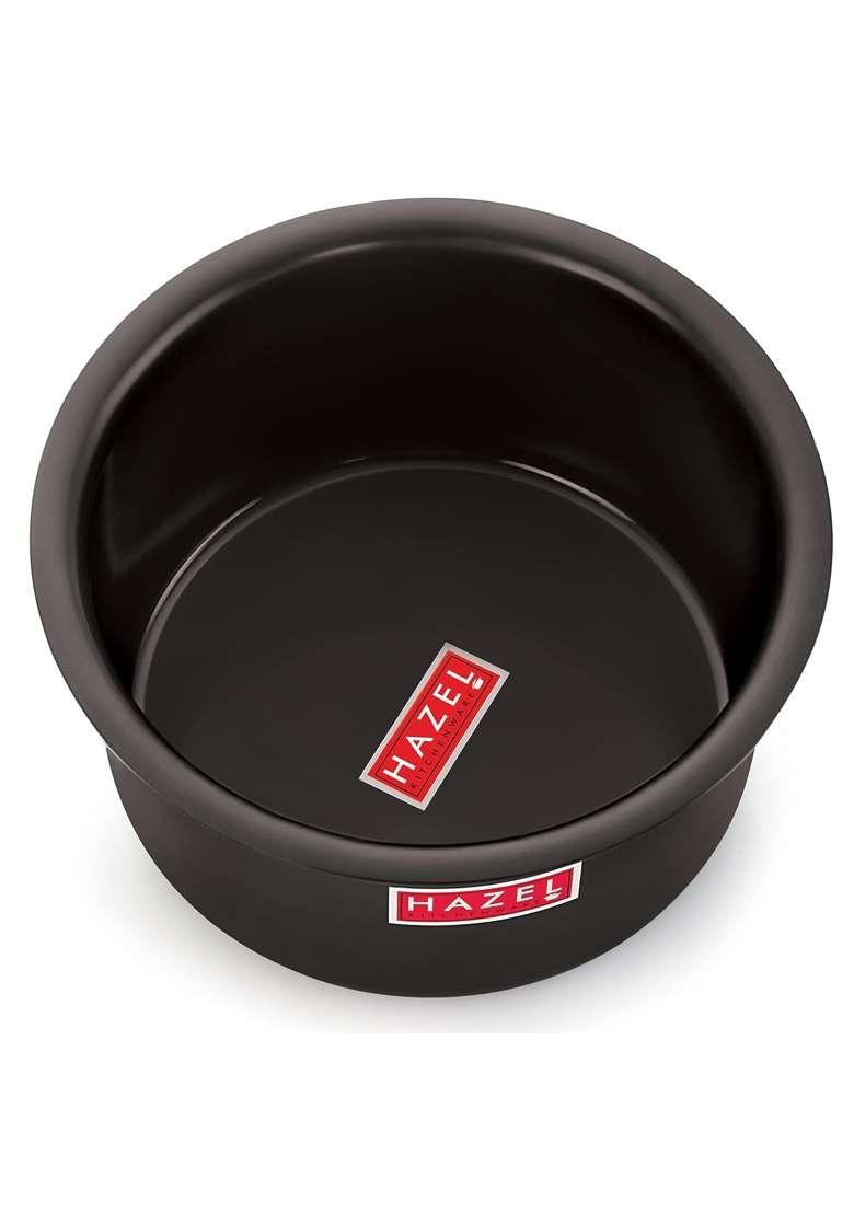 HAZEL Hard Anodised Aluminium Tope Cooking Pot with Lid | 4000 ml | 135.3 fl oz | 24.7 cm | 9.7 Inch - Indya