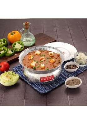HAZEL Aluminium Hammered Finish Handi with Lid Biryani Rice Cooking Pot GOL Patiya | 2500 ml | 84.5 fl oz | 22 cm | 8.7 Inch