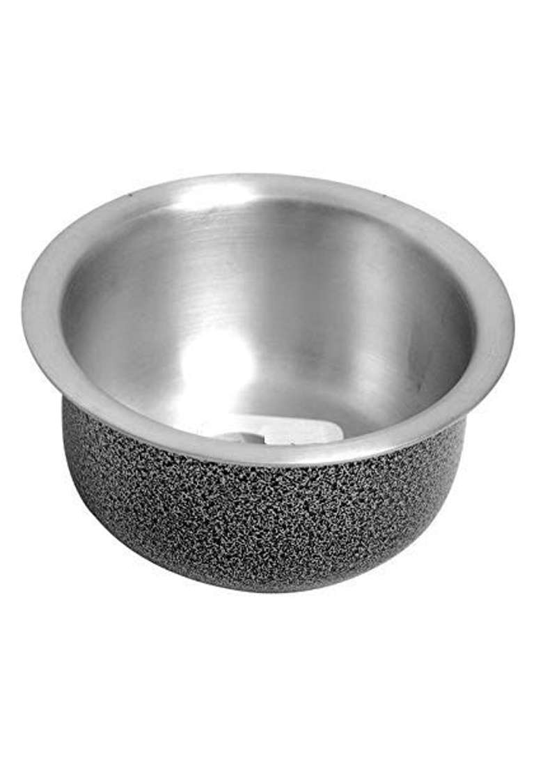 Bartan Star Black Aluminium Bhagona Cooking Pot | 1000 ml | 33.8 fl oz - Indya