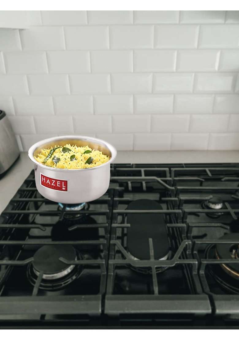 HAZEL Aluminium Tope Cooking Pot with Lid | 1 L | 1.1 Qt | Food Safe - Indya