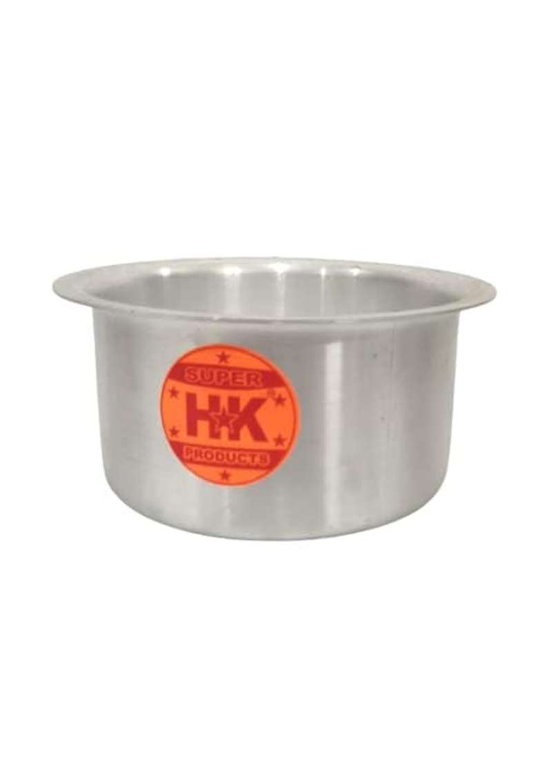 Super HK Aluminium Patila Cooking Pot Bhagona Tapeli Saucepot Handi Set with LID | 5 L | 5.3 Qt | Pack of 3 - Indya