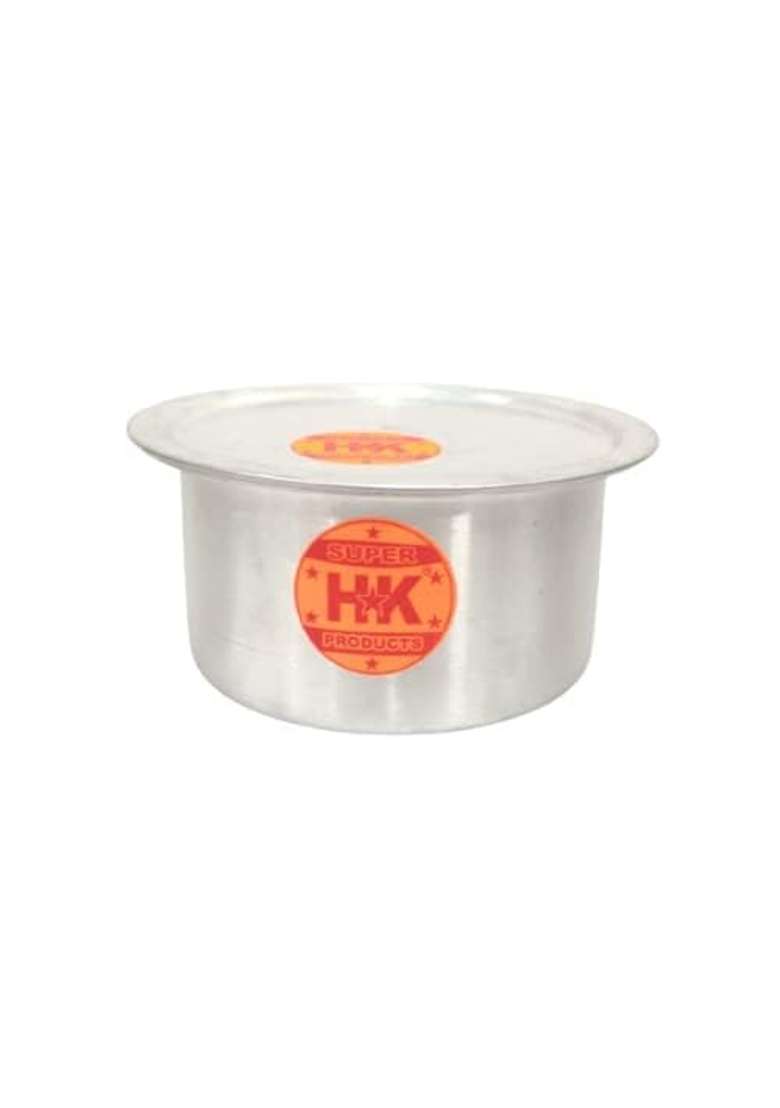Super HK Aluminium Patila Cooking Pot Bhagona Tapeli Saucepot Handi Set with LID | 5 L | 5.3 Qt | Pack of 3 - Indya