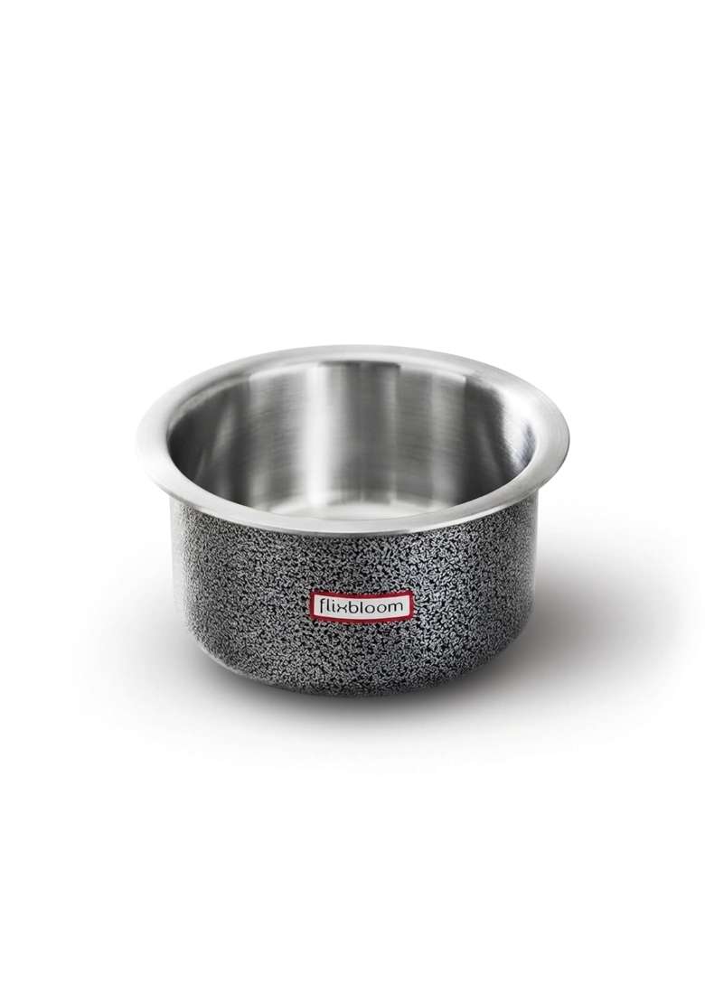 FLIXBLOOM Specific Black Induction Base LPG Friendly Kitchen Cookware Utensil Deep | 1 L | 1.1 Qt - Indya