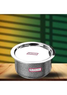 FLIXBLOOM Ambitious Kitchen Cookware Utensil Hard Anodised Induction Bottom LPG Gas | 1.5 L | 1.6 Qt | With Lid
