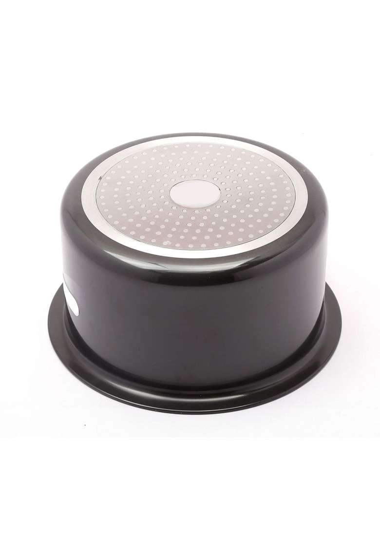 FLIXBLOOM Cosmos Black Hard Anodised Thik | 5 L | 5.3 Qt | Induction Compatible - Indya